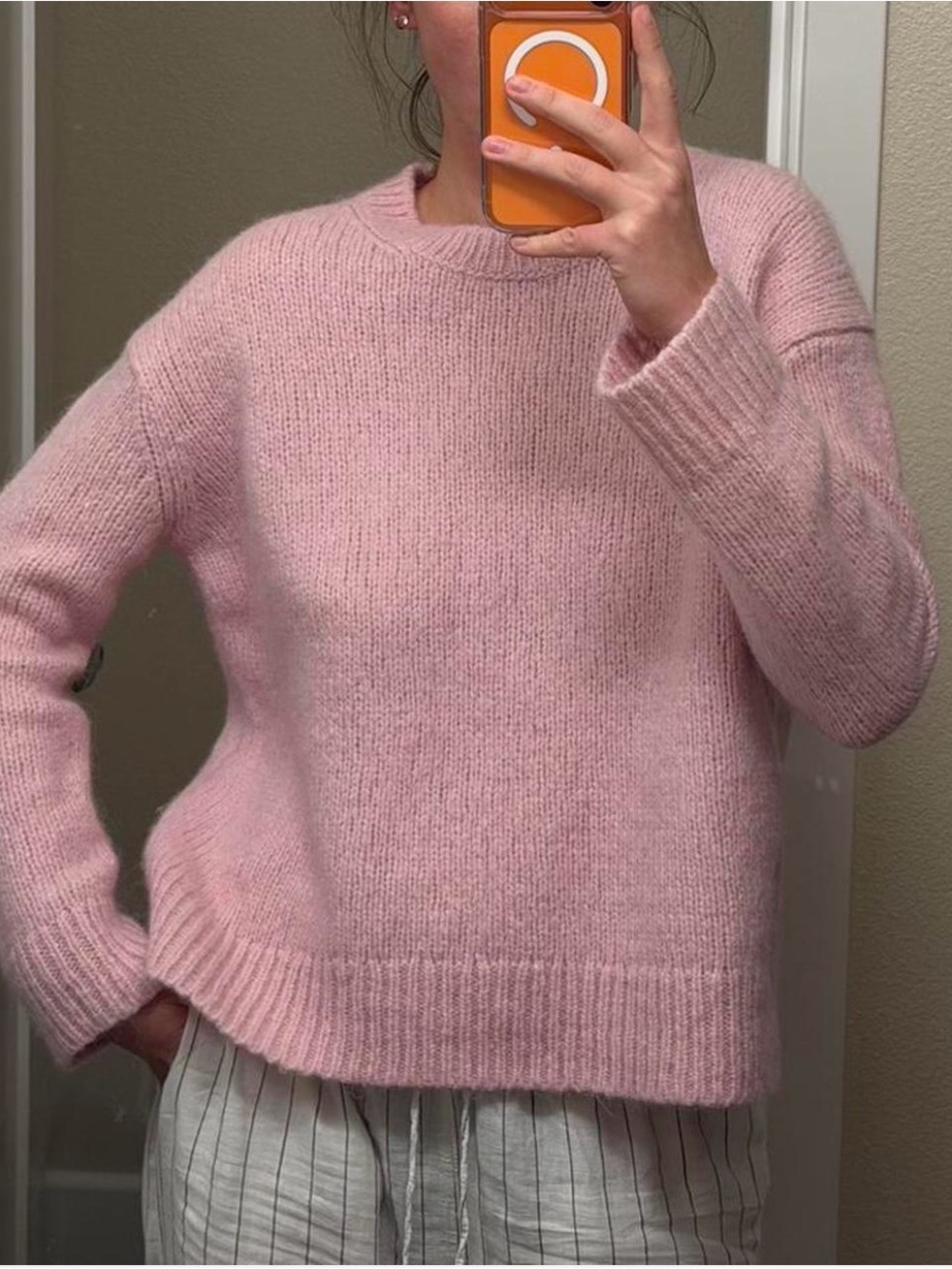 Vince Light Pink Crewneck Sweater